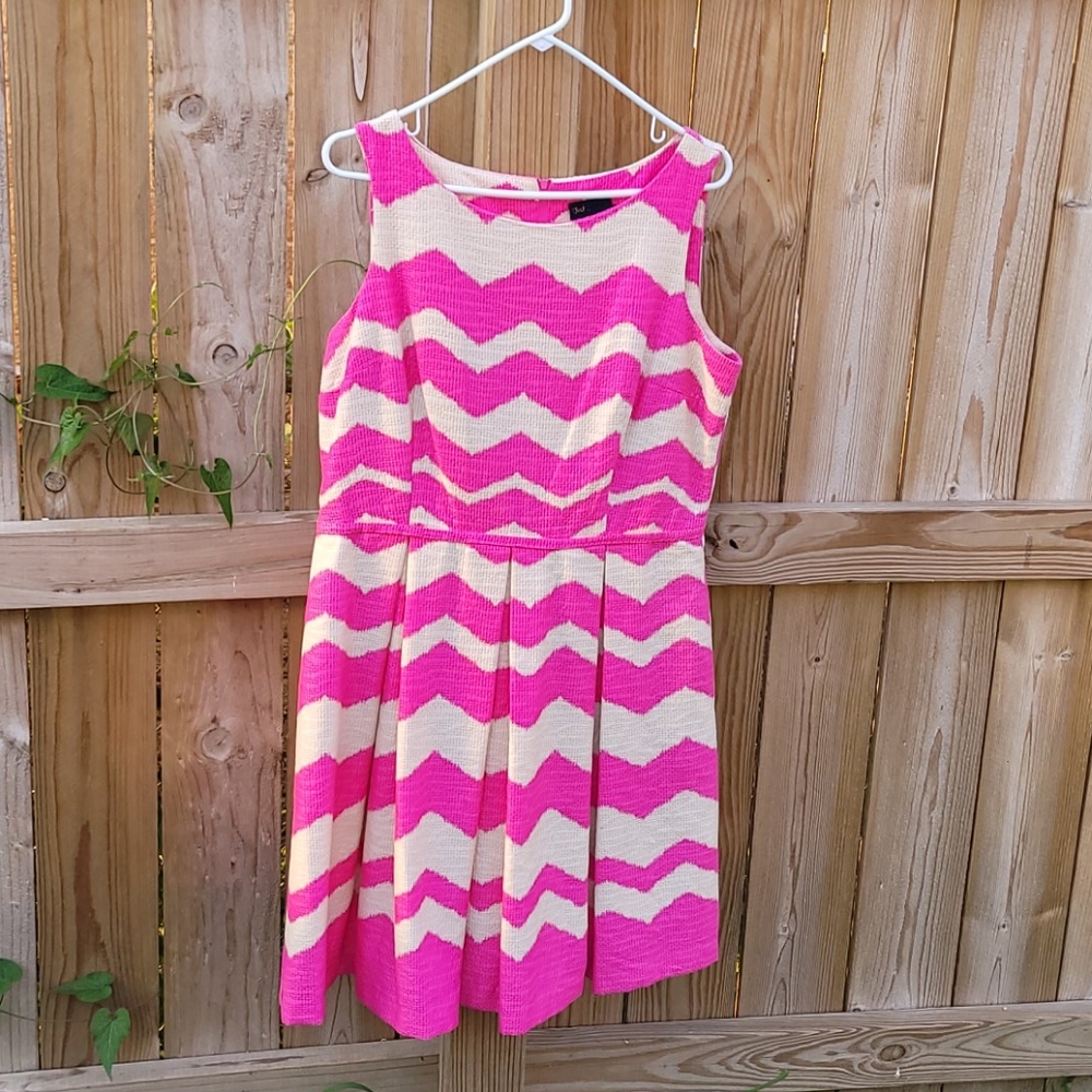 Pink and Cream Just Taylor Dress With Pockets